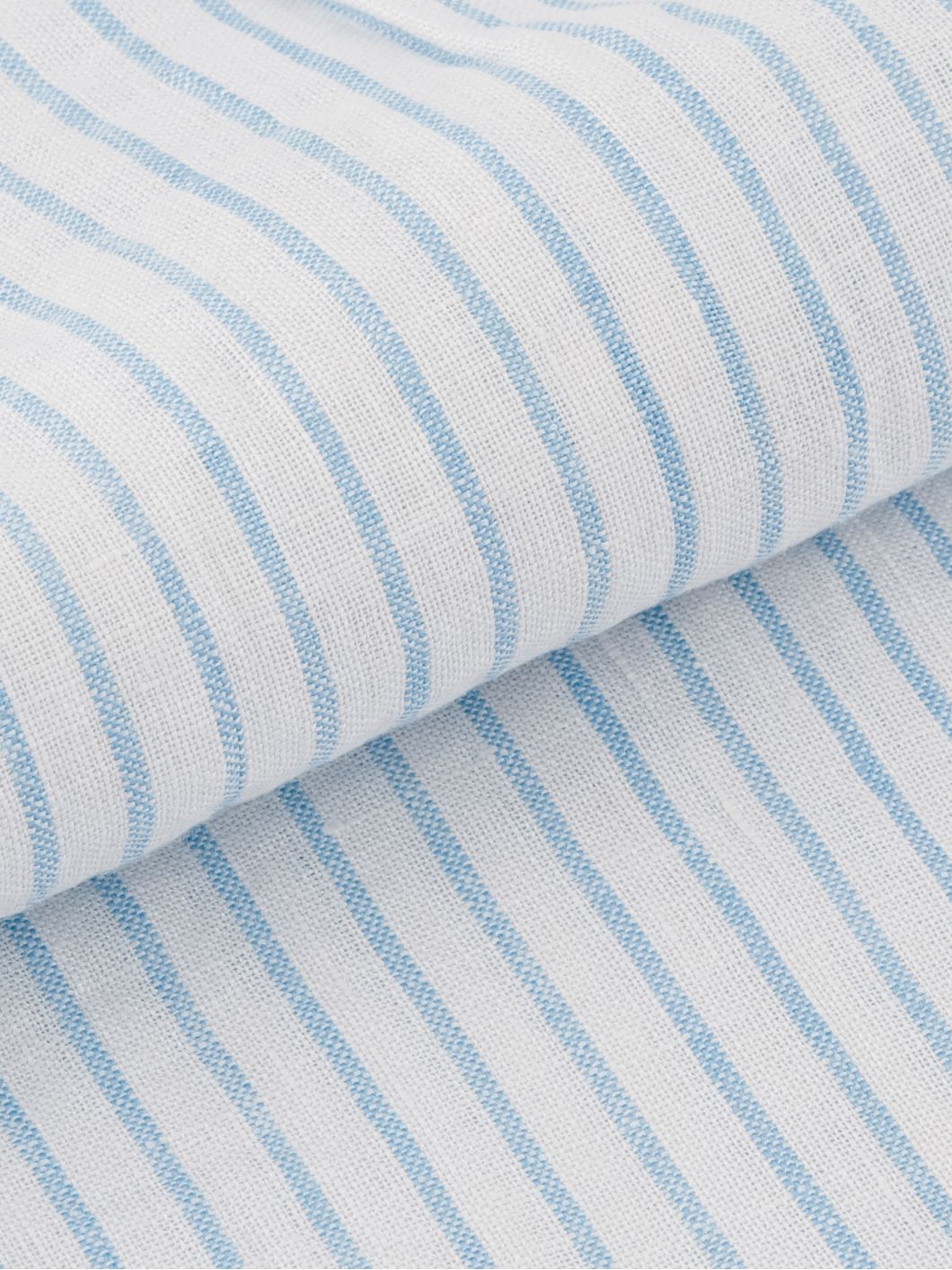 Chemise en Lin Rayée Grande Taille Bleu/Blanc